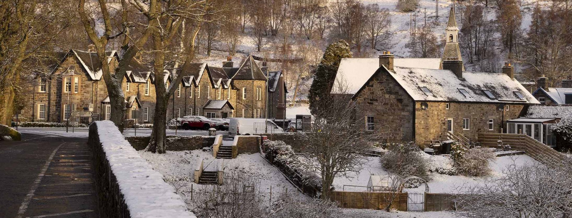 Kinloch Rannoch Village winter